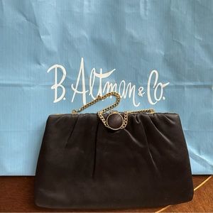 Vintage Black Satin HL Purse